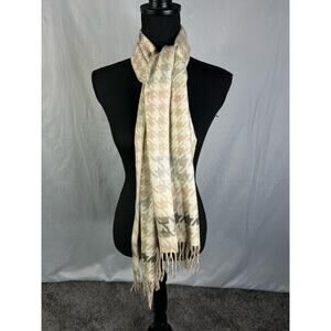Cashmink scarf shawl wrap women cozy soft large herringbone pattern 65 X 11